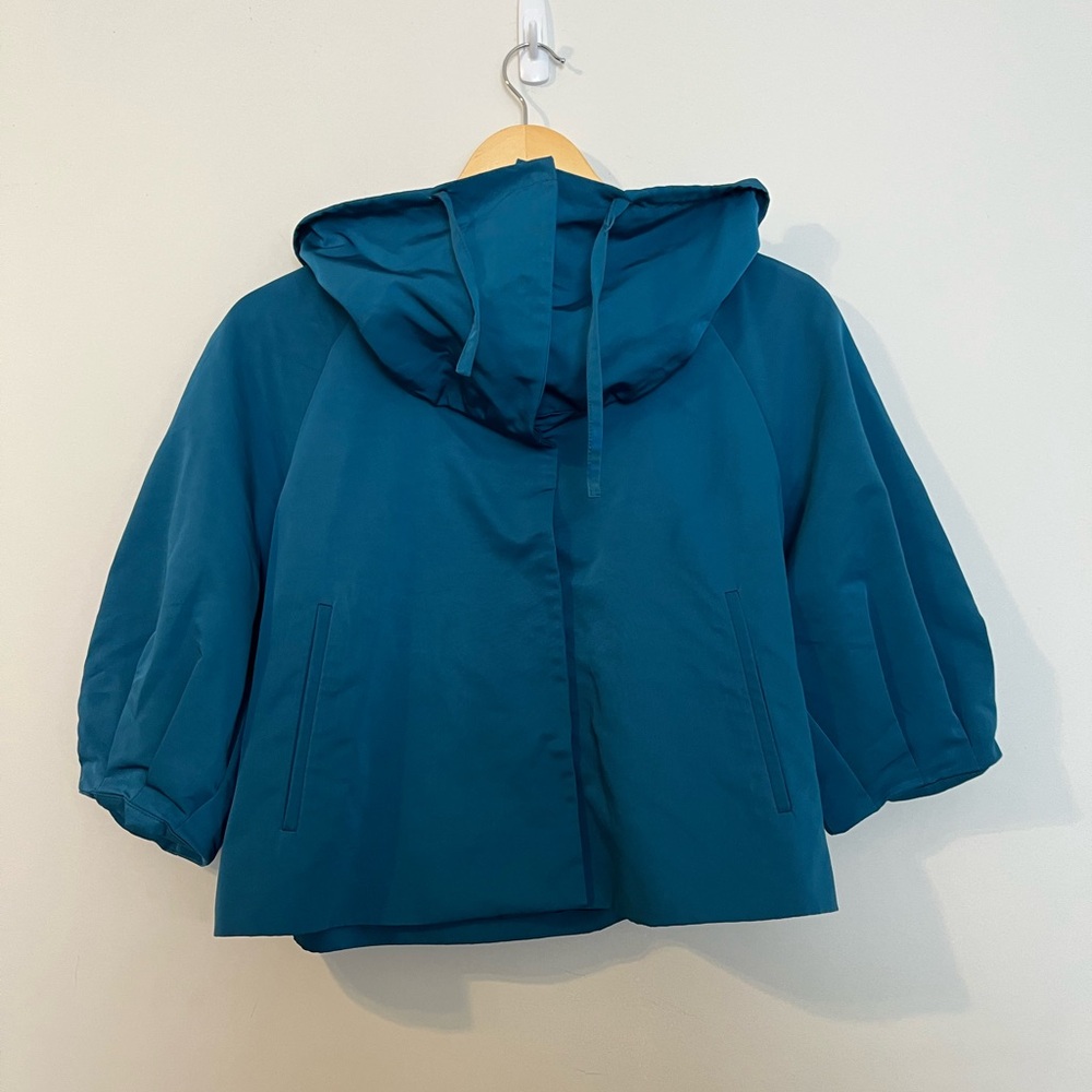 NWOT Club Monaco Teal Women's Jacket Puff Sleeves Size: XS - Picture 8 of 8